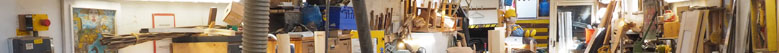 Slot view of workshop
